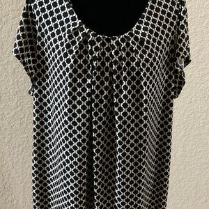 Worthington Blouse Black Elegant Top